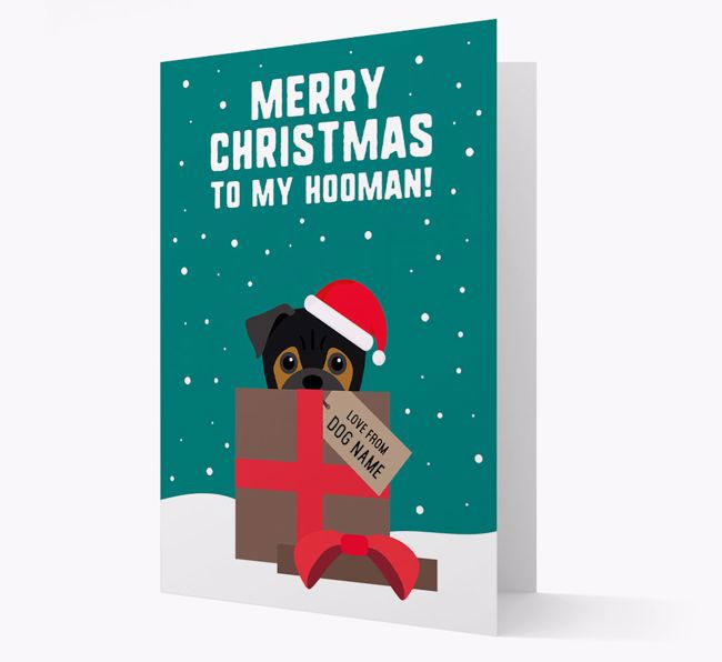 'Merry Christmas to my Hooman' - Personalised {breedFullName} Christmas Card